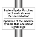 Bedienung der Maschine durch mehr /.../ - Operation of the machine by more /.../