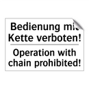 Bedienung mit Kette verboten! - Operation with chain prohibited!/.../
