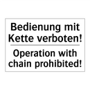Bedienung mit Kette verboten! - Operation with chain prohibited!/.../