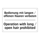 Bedienung mit langen / offenen /.../ - Operation with long / open hair /.../
