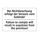 Bei Nichtbeachtung erfolgt der /.../ - Failure to comply will result /.../