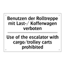 Benutzen der Rolltreppe mit Last-/ /.../ - Use of the escalator with cargo/trolley /.../