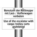 Benutzen der Rolltreppe mit Last-/ /.../ - Use of the escalator with cargo/trolley /.../