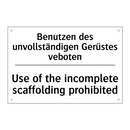 Benutzen des unvollständigen Gerüstes /.../ - Use of the incomplete scaffolding /.../