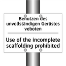 Benutzen des unvollständigen Gerüstes /.../ - Use of the incomplete scaffolding /.../