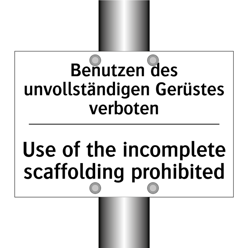 Benutzen des unvollständigen Gerüstes /.../ - Use of the incomplete scaffolding /.../
