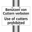 Benutzen von Cuttern verboten - Use of cutters prohibited