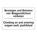Besteigen und Betreten von Waggondächern /.../ - Climbing on and entering wagon /.../
