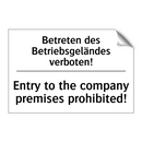 Betreten des Betriebsgeländes /.../ - Entry to the company premises /.../