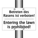 Betreten des Rasens ist verboten!/.../ - Entering the lawn is prohibited!/.../