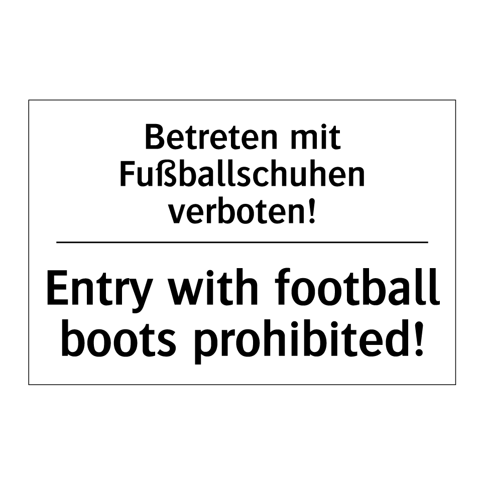 Verbotszeichen „Betreten Mit Fußballschuhen Verboten“ – Selbstklebend, Ø 30 Cm, Kunststoff, Für Innen & Außen
