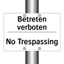 Betreten verboten - No Trespassing