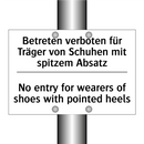 Betreten verboten für Träger von /.../ - No entry for wearers of shoes /.../