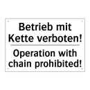 Betrieb mit Kette verboten! - Operation with chain prohibited!/.../