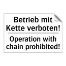 Betrieb mit Kette verboten! - Operation with chain prohibited!/.../