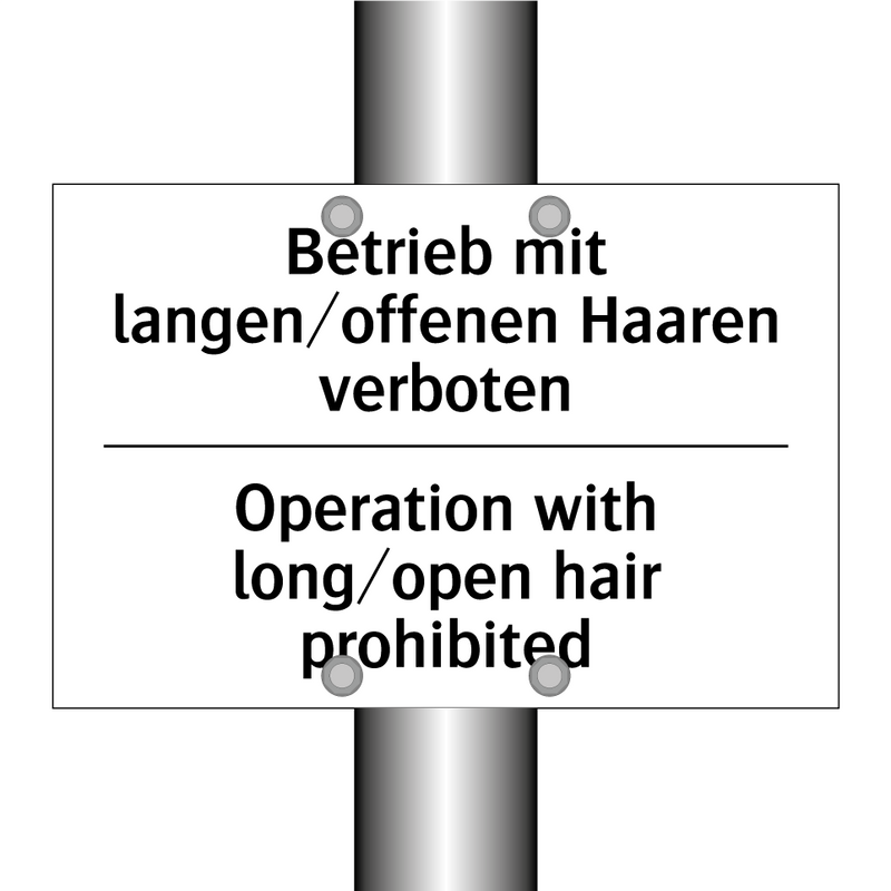 Betrieb mit langen/offenen Haaren /.../ - Operation with long/open hair /.../