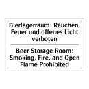 Bierlagerraum: Rauchen, Feuer /.../ - Beer Storage Room: Smoking, Fire, /.../