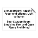 Bierlagerraum: Rauchen, Feuer /.../ - Beer Storage Room: Smoking, Fire, /.../