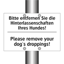 Bitte entfernen Sie die Hinterlassenschaften /.../ - Please remove your dog's droppings!/.../