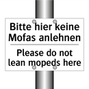 Bitte hier keine Mofas anlehnen/.../ - Please do not lean mopeds here