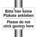 Bitte hier keine Plakate ankleben/.../ - Please do not stick posters here/.../