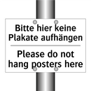Bitte hier keine Plakate aufhängen/.../ - Please do not hang posters here/.../