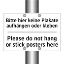 Bitte hier keine Plakate aufhängen /.../ - Please do not hang or stick posters /.../