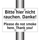 Bitte hier nicht rauchen. Danke!/.../ - Please do not smoke here. Thank /.../