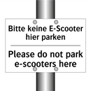 Bitte keine E-Scooter hier parken/.../ - Please do not park e-scooters /.../