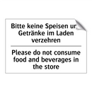 Bitte keine Speisen und Getränke /.../ - Please do not consume food and /.../