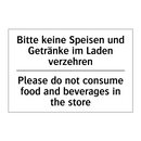 Bitte keine Speisen und Getränke /.../ - Please do not consume food and /.../