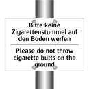Bitte keine Zigarettenstummel /.../ - Please do not throw cigarette /.../