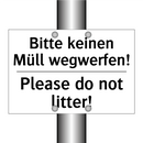 Bitte keinen Müll wegwerfen! - Please do not litter!