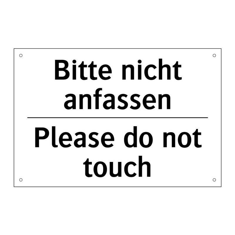 Kauf Bitte Nicht Anfassen Please Do Not Touch Schild SignOnline kauf-bitte-nicht-anfassen-please-do-not-touch-schild-signonline