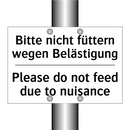 Bitte nicht füttern wegen Belästigung/.../ - Please do not feed due to nuisance/.../