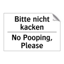 Bitte nicht kacken - No Pooping, Please