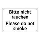 Bitte nicht rauchen - Please do not smoke