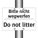 Bitte nicht wegwerfen - Do not litter