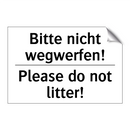 Bitte nicht wegwerfen! - Please do not litter!