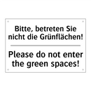 Bitte, betreten Sie nicht die /.../ - Please do not enter the green /.../