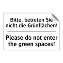 Bitte, betreten Sie nicht die /.../ - Please do not enter the green /.../