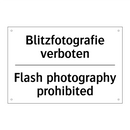 Blitzfotografie verboten - Flash photography prohibited