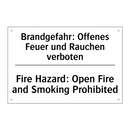 Brandgefahr: Offenes Feuer und /.../ - Fire Hazard: Open Fire and Smoking /.../