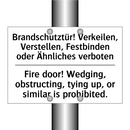 Brandschutztür! Verkeilen, Verstellen, /.../ - Fire door! Wedging, obstructing, /.../