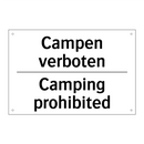 Campen verboten - Camping prohibited