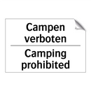 Campen verboten - Camping prohibited