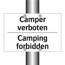 Camper verboten - Camping forbidden