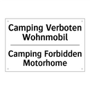 Camping Verboten Wohnmobil - Camping Forbidden Motorhome