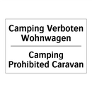 Camping Verboten Wohnwagen - Camping Prohibited Caravan