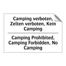 Camping verboten, Zelten verboten, /.../ - Camping Prohibited, Camping Forbidden, /.../